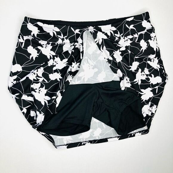 Tranquility Womens Mini Skort Skirt Stretch Waist Black White Small - Picture 2 of 6